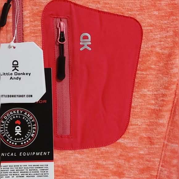 Little Donkey Andy Women's S Lightweight Hooded Softshell Jacket Orange Heather - Picture 6 of 11